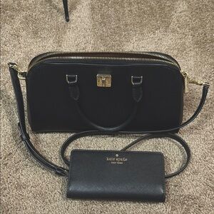 Kate Spade Phoebe East West Satchel Black w Wallet